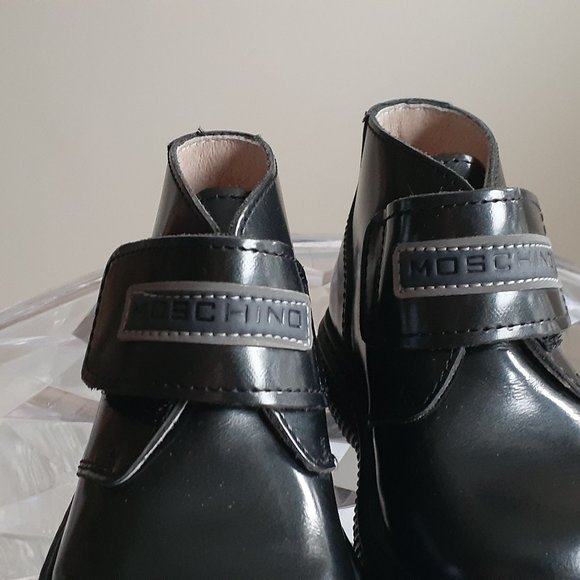 2 for $10. Black formal baby boots Love Moschino style - Picture 4 of 10